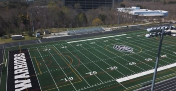 A bird's eye view of the current "game field" for spring sports